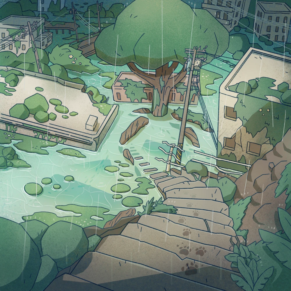 Rainy Steps